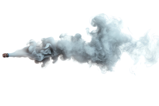 Realistic smoke vapor swirling against a black background, perfect for creative designs and backgrounds.