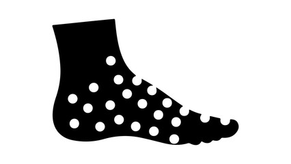 Foot with polka dots with transparent background