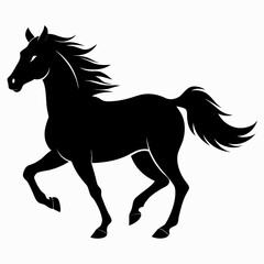 horse silhouette vector