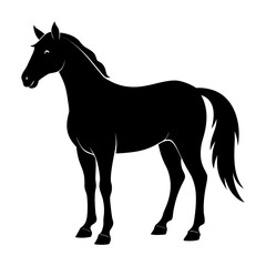 horse silhouette vector