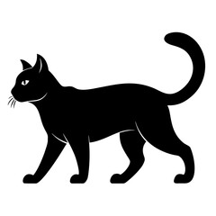 black cat vector illustration