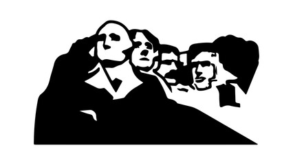 Four men in silhouette with transparent background