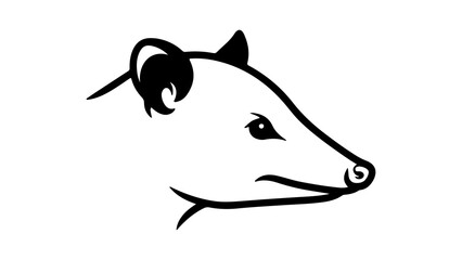 Fox head outline with transparent background