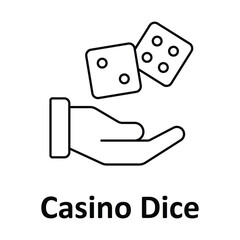 Casino Dice Vector icon which can easily modify or edit