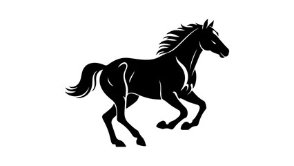 Galloping horse with transparent background