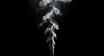 cinematic white smoke effect on a black background, centered composition, soft swirling shapes, dramatic and atmospheric
