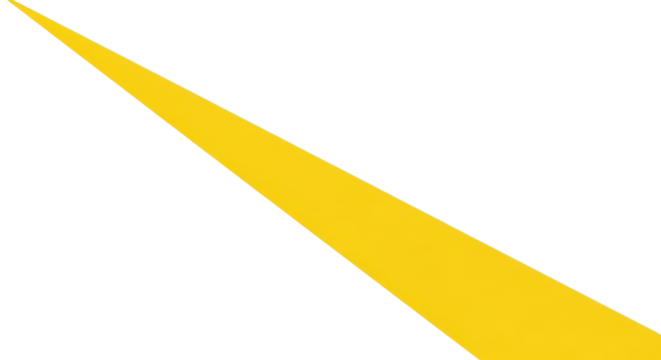 A bright yellow diagonal line against a clean white background, creating a visual element.