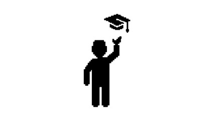 Graduation icon with transparent background