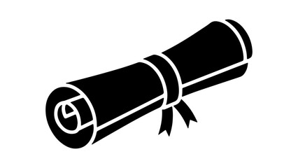 Graduation scroll with transparent background