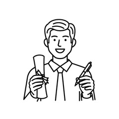 Celebrating Achievement with Graduation Cap and Trophy