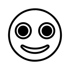 Happy face icon with transparent background