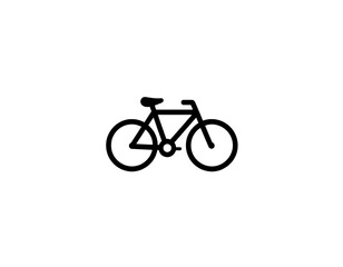 Fototapeta premium Sleek white background bicycle icon, perfect for transportation and travel designs