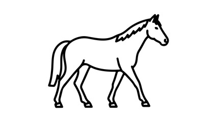 Horse outline with transparent background