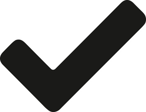 Simple Flat Checkmark Confirmation Approval Sign Symbol Illustration