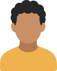 Simple Flat Style Male User Avatar Profile Picture Illustration
