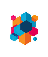 Obraz premium Abstract geometric shapes design