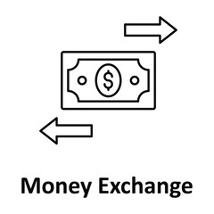 Money Exchange Vector icon which can easily modify or edit