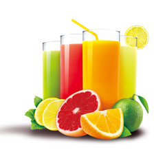 glass of juice and fruits png