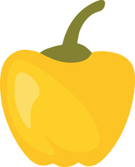 Yellow bell pepper isolated design