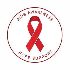 AIDS Awareness Logo for Hope and Support Campaign
