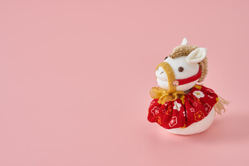 お正月　巳年イメージ