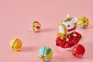 お正月　巳年イメージ