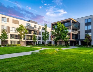 Modern Apartment Complex Exterior
