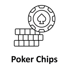 Poker Chips Vector icon which can easily modify or edit
