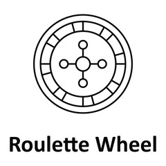 Roulette Wheel Vector icon which can easily modify or edit