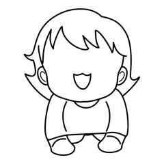 baby faceless crawl coloring page printable