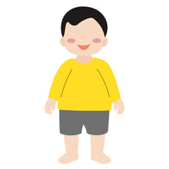 baby faceless stand doodle cute illustration