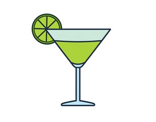 Colorful cocktail illustration