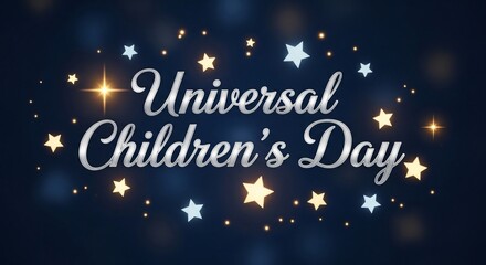 Celebrate Universal Children's Day with bright, hopeful stars illuminating a hopeful future