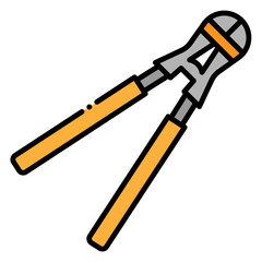 Bolt Cutter Tool Illustration for Metal Cutting