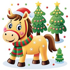 Christmas card with horse for 2026