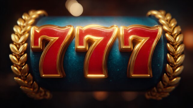 Lucky 7s Jackpot: The image shows a classic slot machine display with three lucky sevens, hinting at a grand jackpot or victory. A symbol of chance, fortune, and entertainment in the realm of gaming.