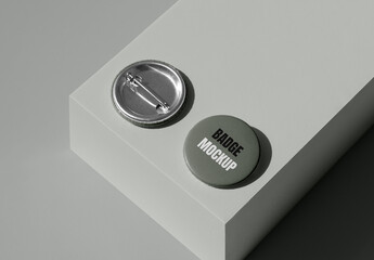 Lying on Cube Badge Mockups