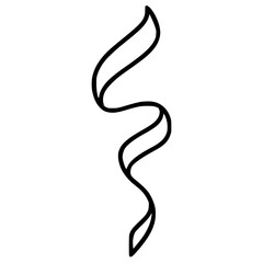 Fototapeta premium One line ribbon silhouette