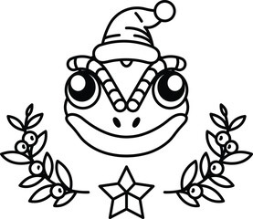 A frog with a hat on its head and a star in the background