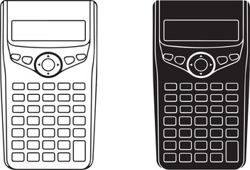 Scientific Calculator Icon for Math Student. Back to School Calculator Vector.