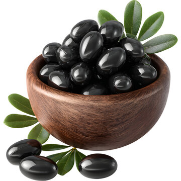 black soft gel capsules