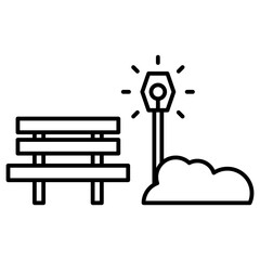 Parks and green place icon