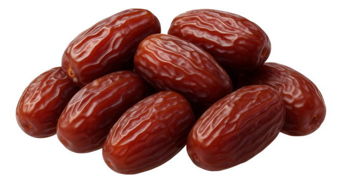 Dried pear ring with evenly distributed granules of cinnamon sugar on a ceramic dish