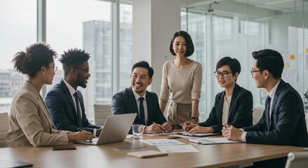 Business people working together