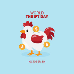 vector graphic of World Thrift Day ideal for World Thrift Day celebration