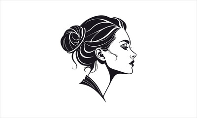 Elegant Woman Profile Silhouette