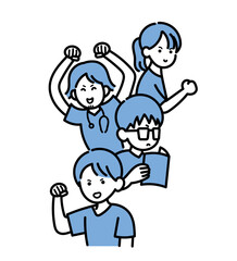 色々な研修医のイラスト