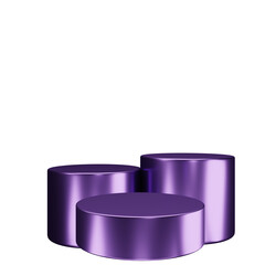 3d render podiumpurple color
