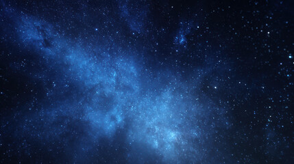 Fototapeta premium Night starry blue sky cosmos galaxy scene glowing with calm wonder