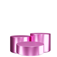 3d render podium pink color
